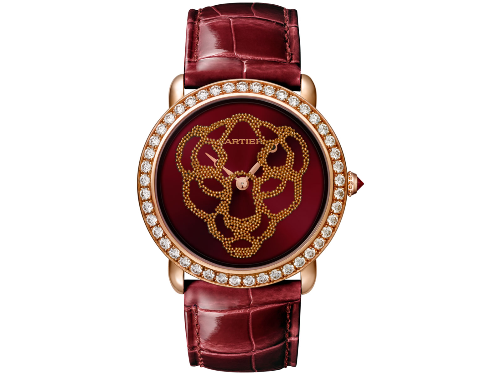 red cartier panthere watch