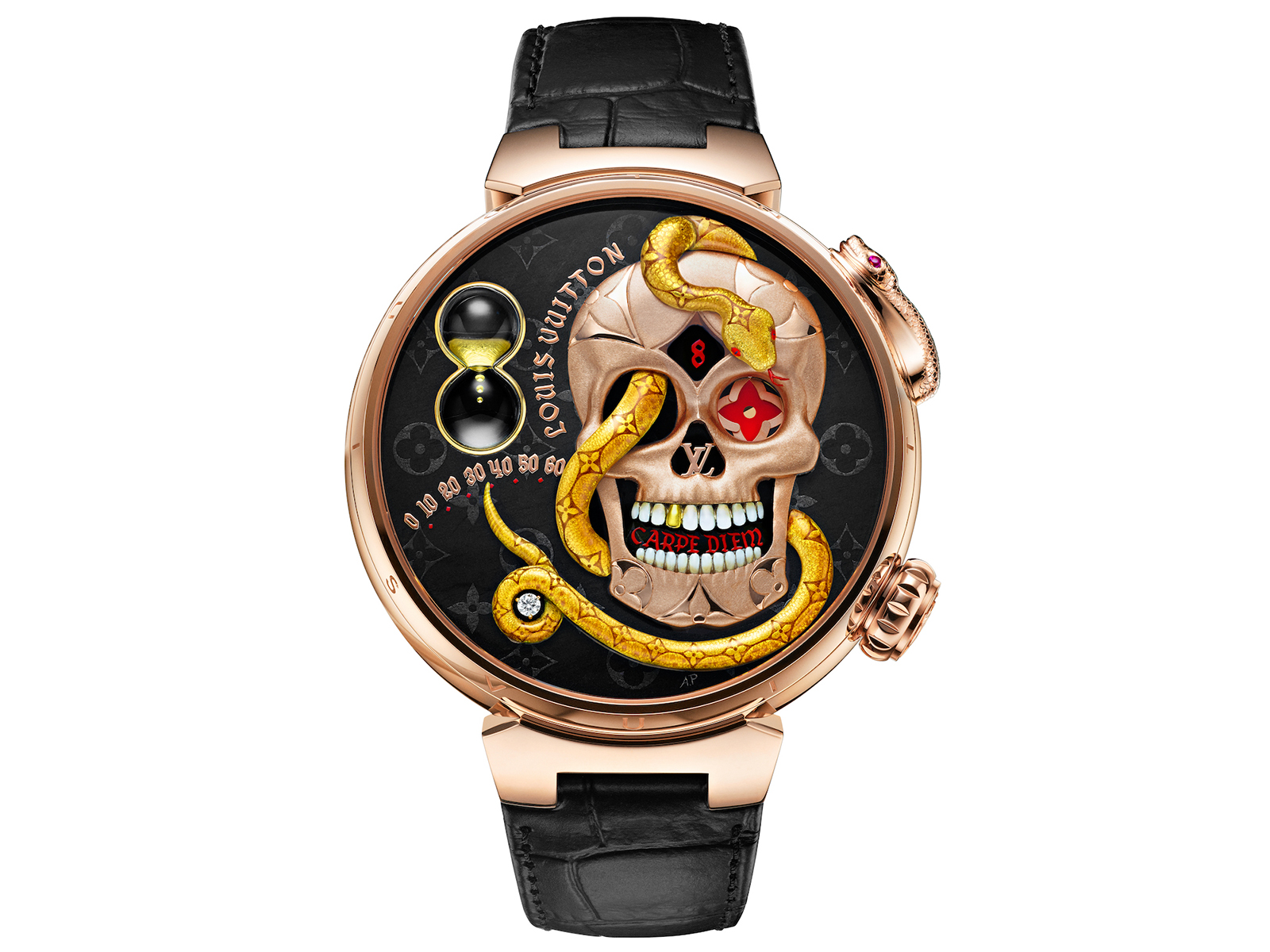 vuitton skull watch