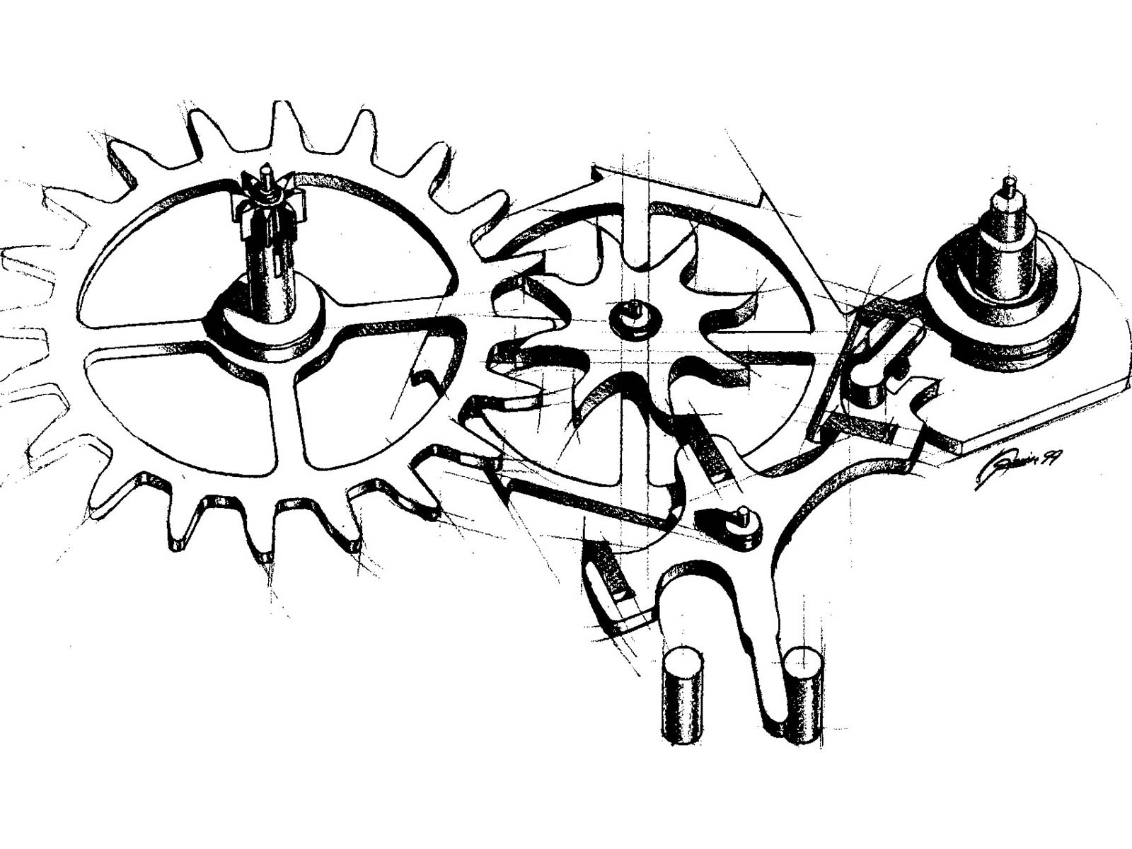 Co axial escapement gif online