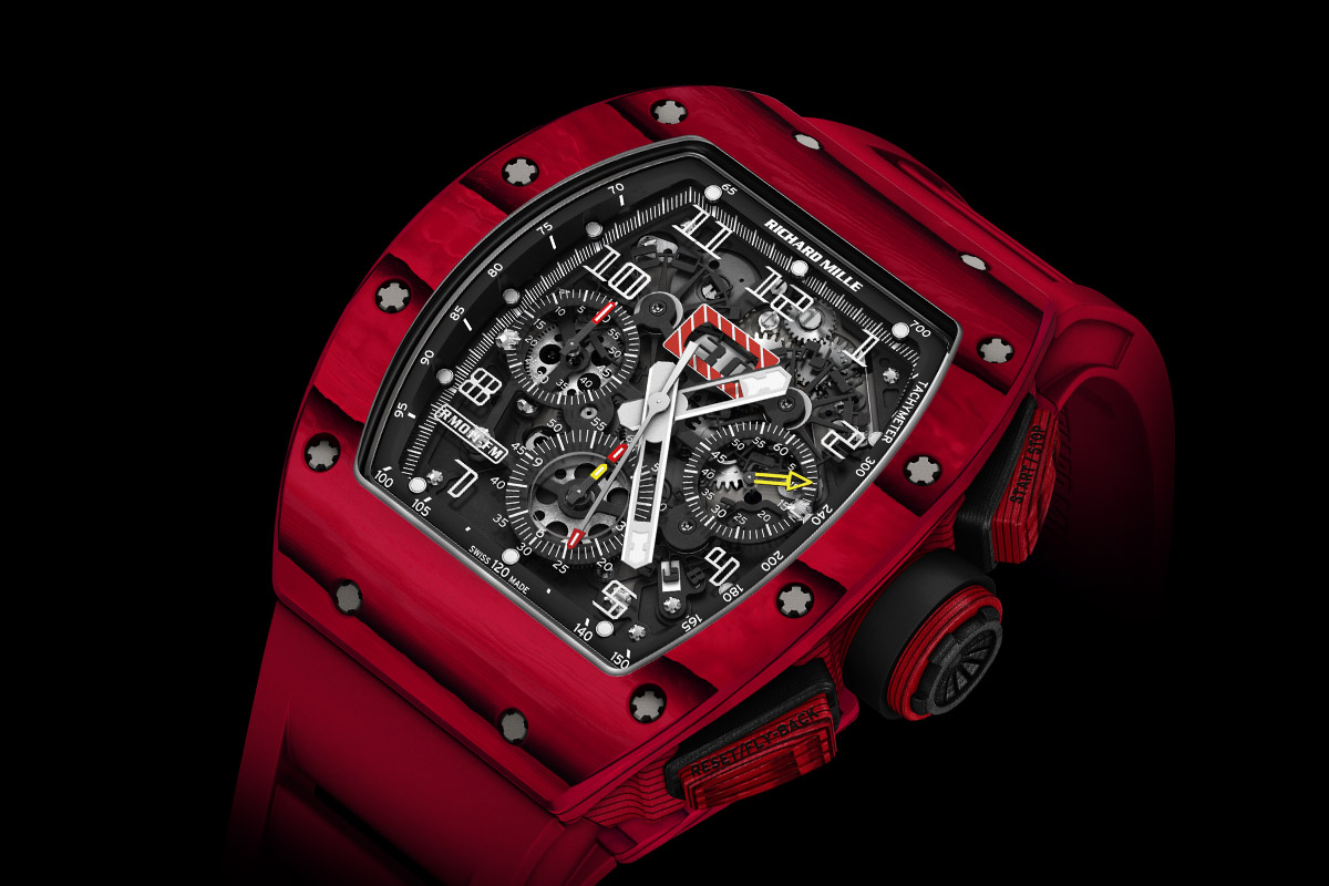 RM 011 Red TPT Quartz Richard Mille Automatic Flyback Chronograph Horobox