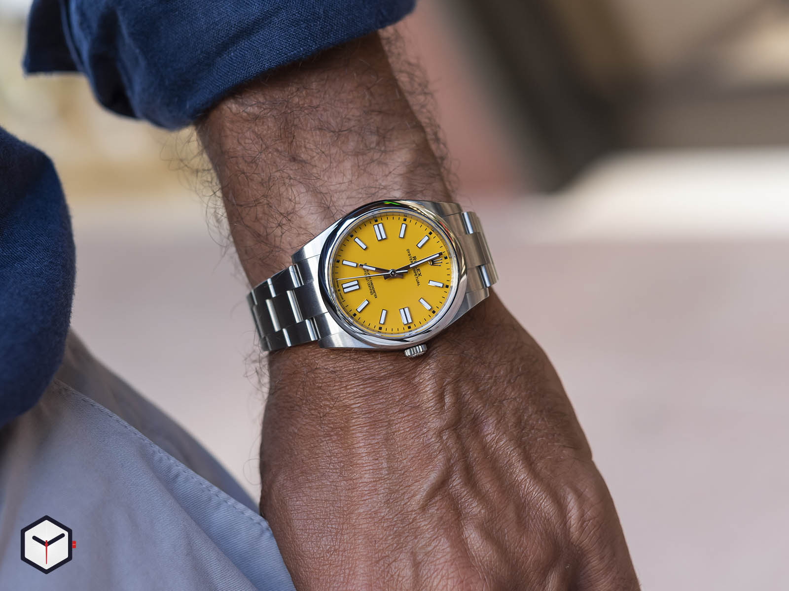 rolex oyster perpetual yellow