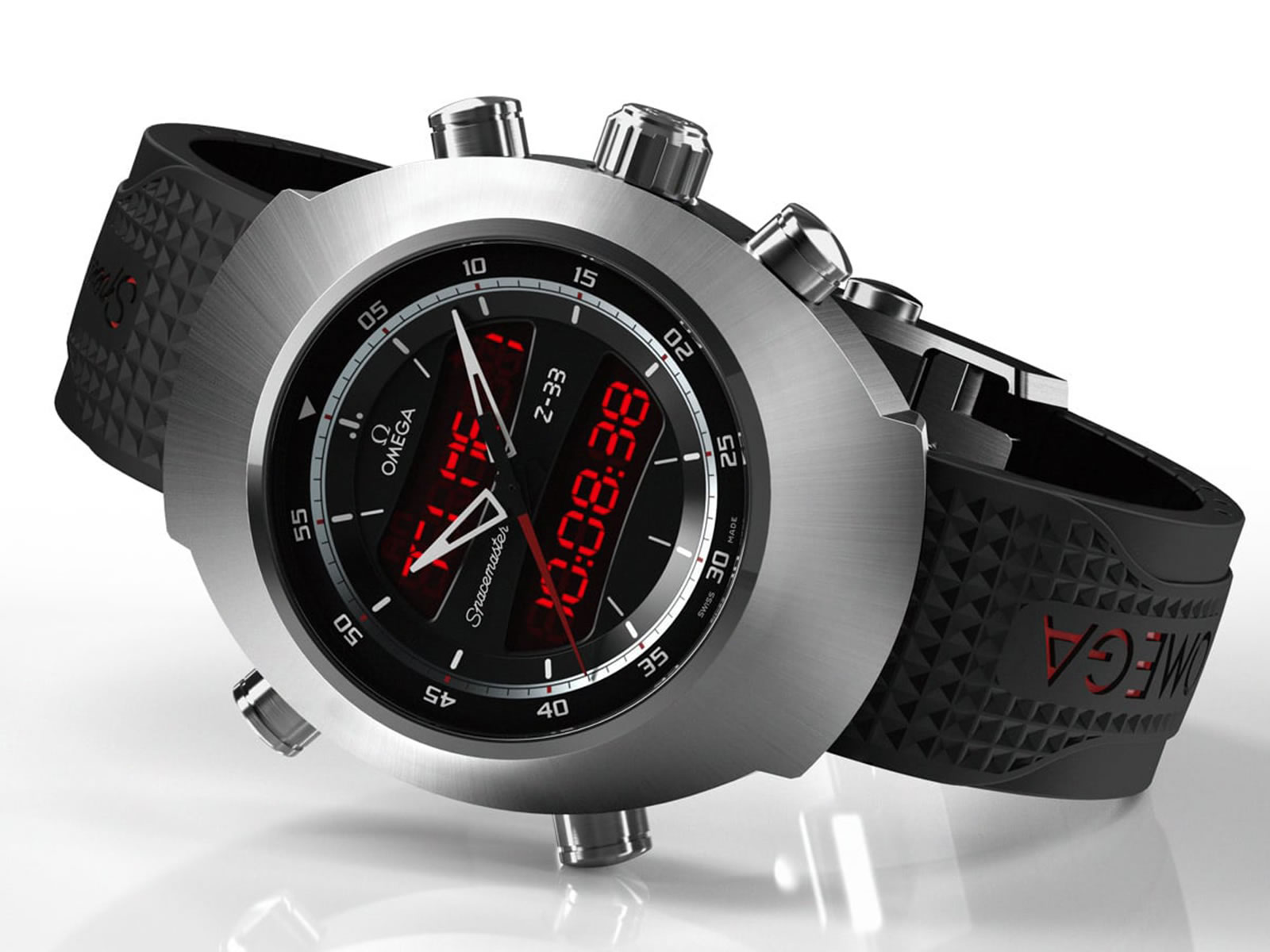 omega analog digital watch