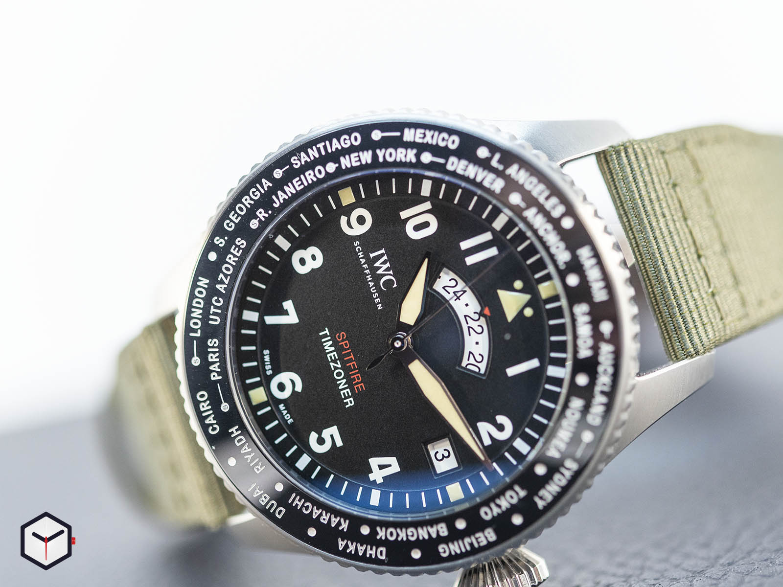 IW395501 Timezoner Spitfire Edition Pilot s Watch IWC Schaffhausen SIHH 2019 Review Horobox