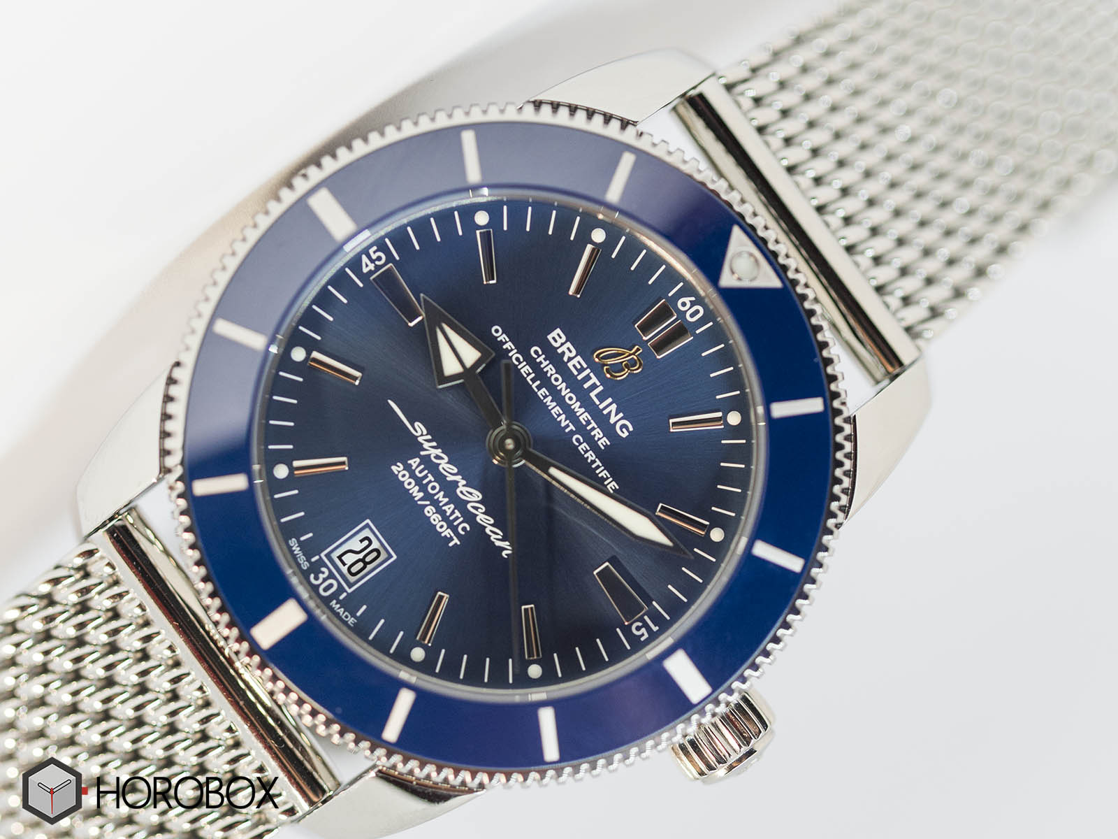 Breitling superocean gun blue top