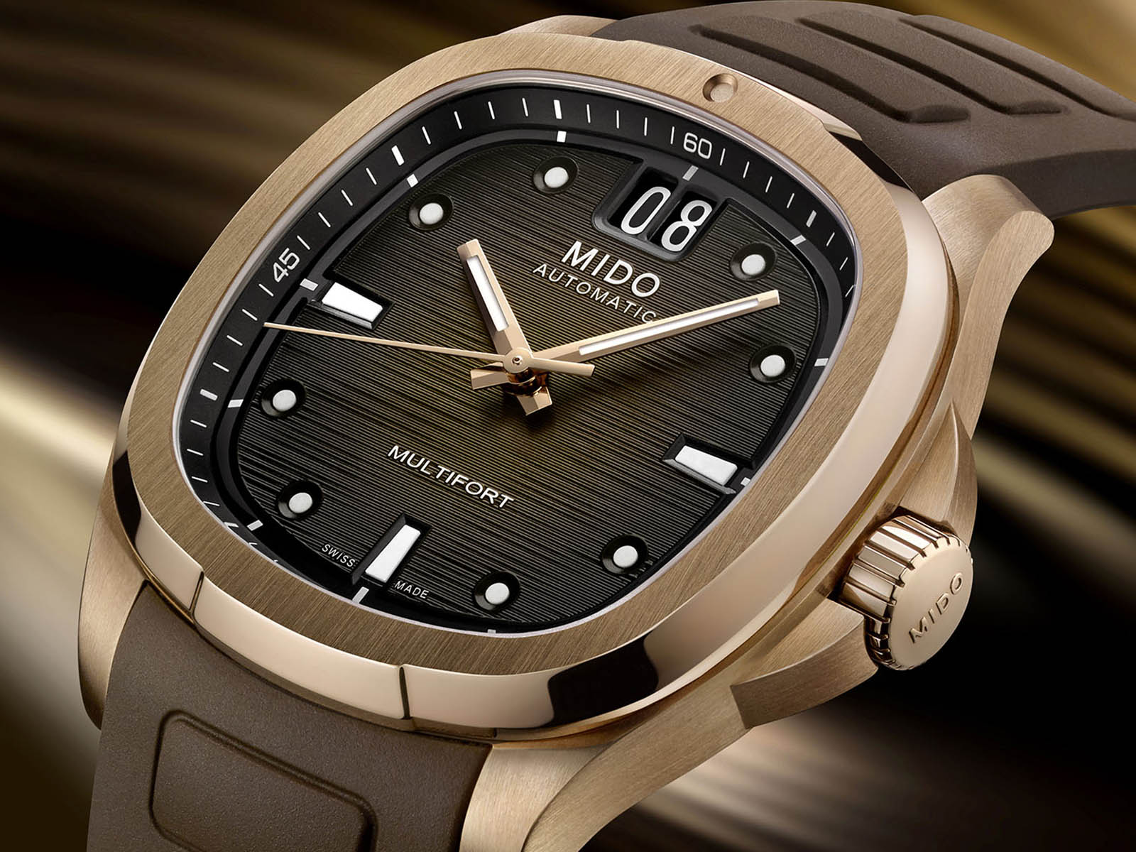 Mido rose gold best sale