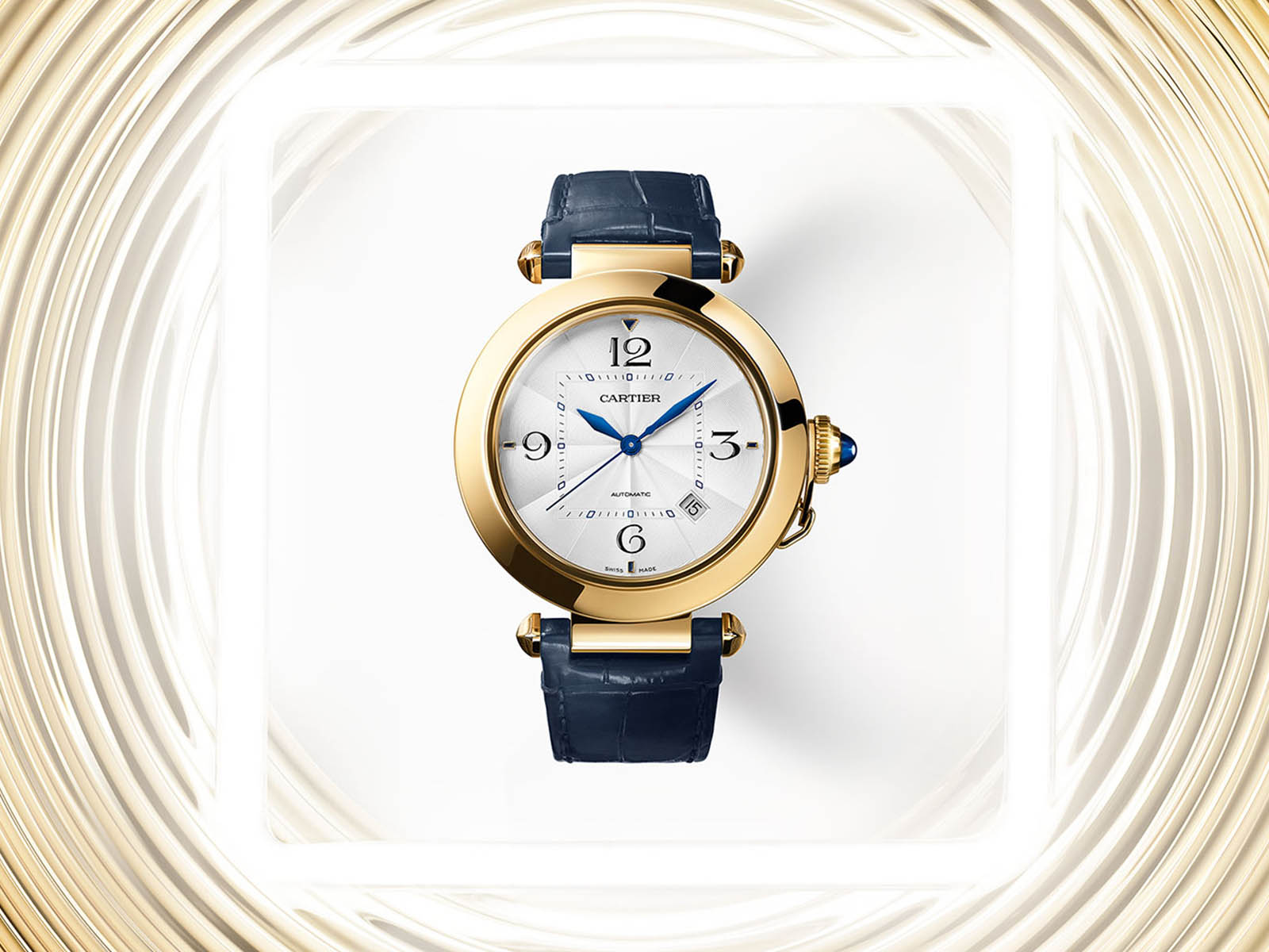 cartier watch blue stone