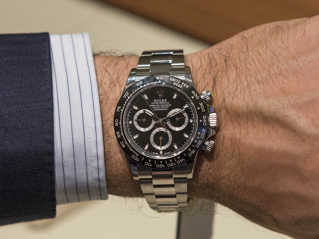 Rolex daytona steel bezel deals