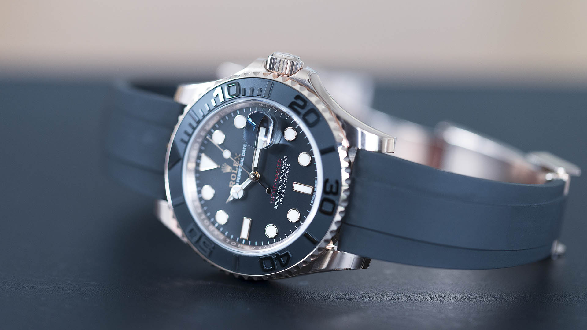 rolex yacht master with rubber strap