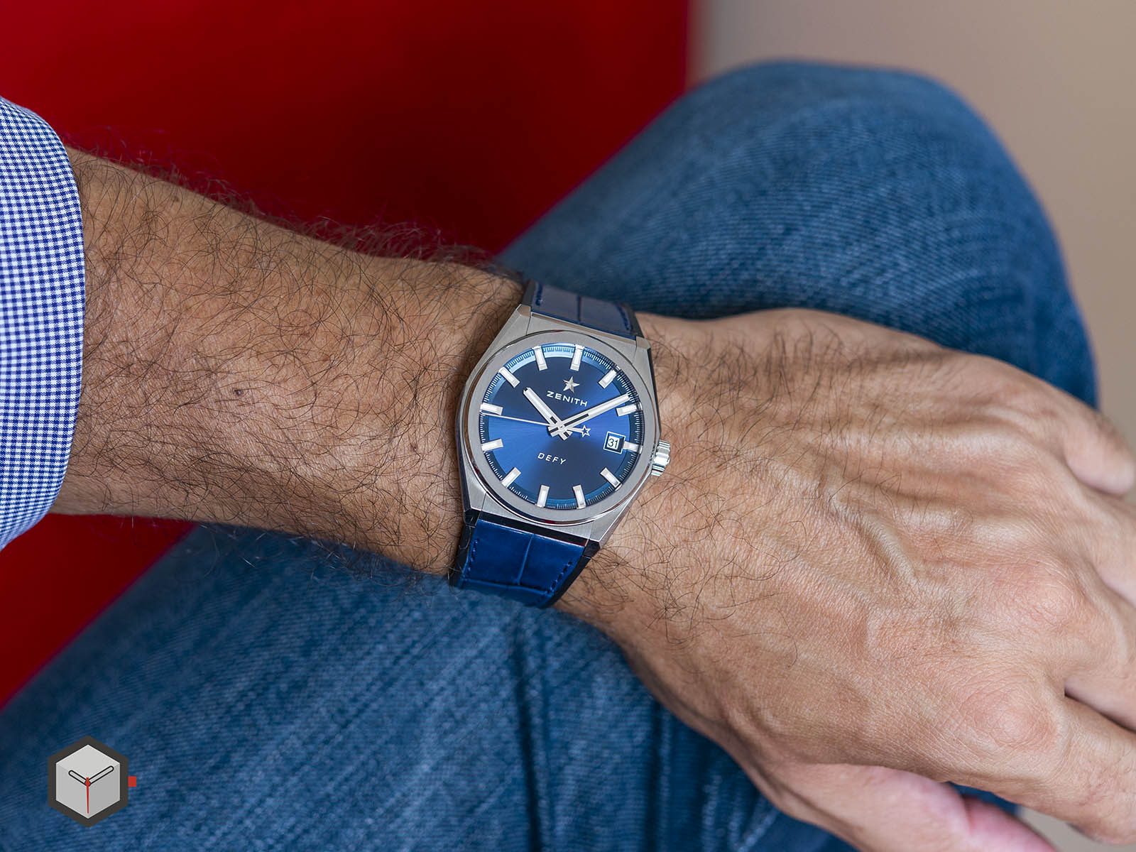  Zenith Defy Classic Blue Titanium Skeletonised Movement Watch  95.9000.670/78.R782 : Zenith: Clothing, Shoes & Jewelry