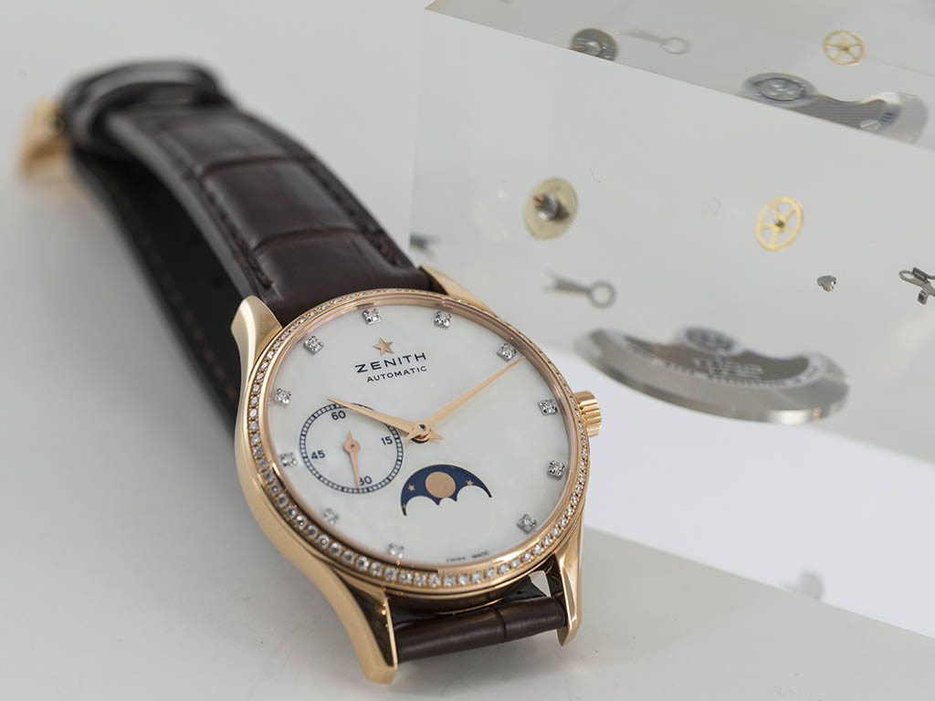 Zenith Elite Ultra Thin Lady Moonphase Ladies Watch - 33mm  16.2330.692/01.c714 -, Timepiece Trader