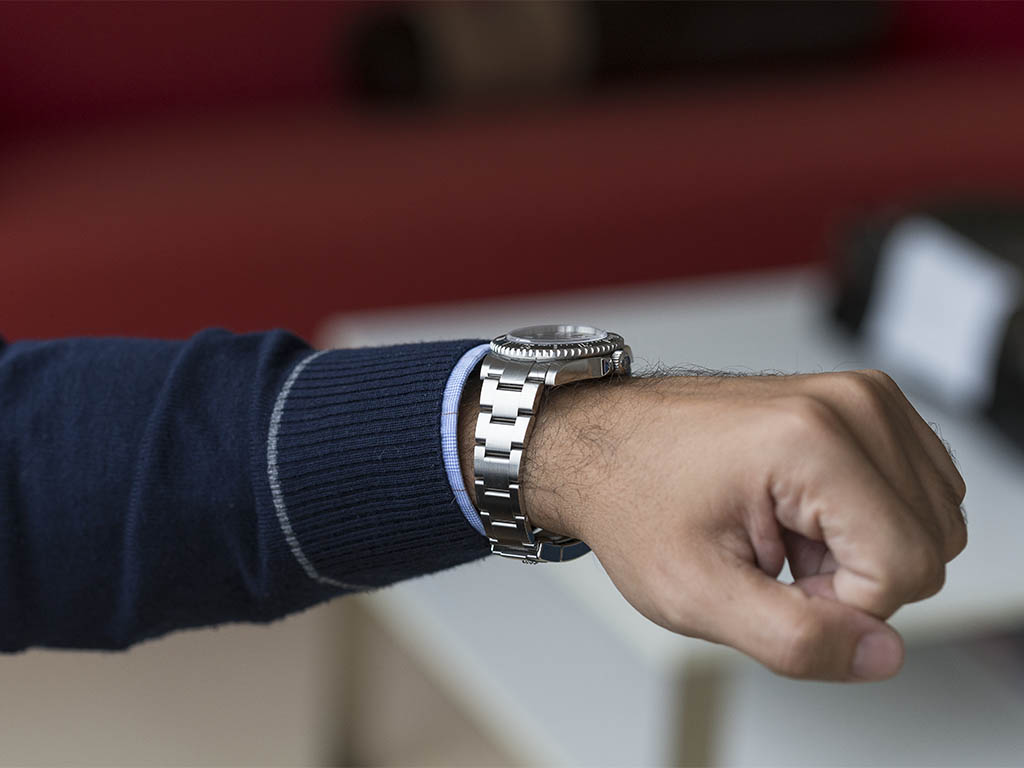 rolex deepsea on small wrist