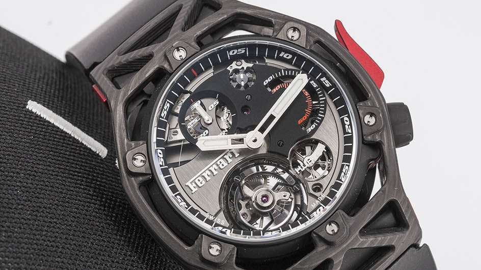 Techframe Hublot Ferrari PEEK Carbon Tourbillon Chronograph