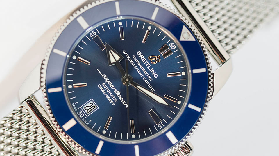 Breitling superocean gun blue hot sale