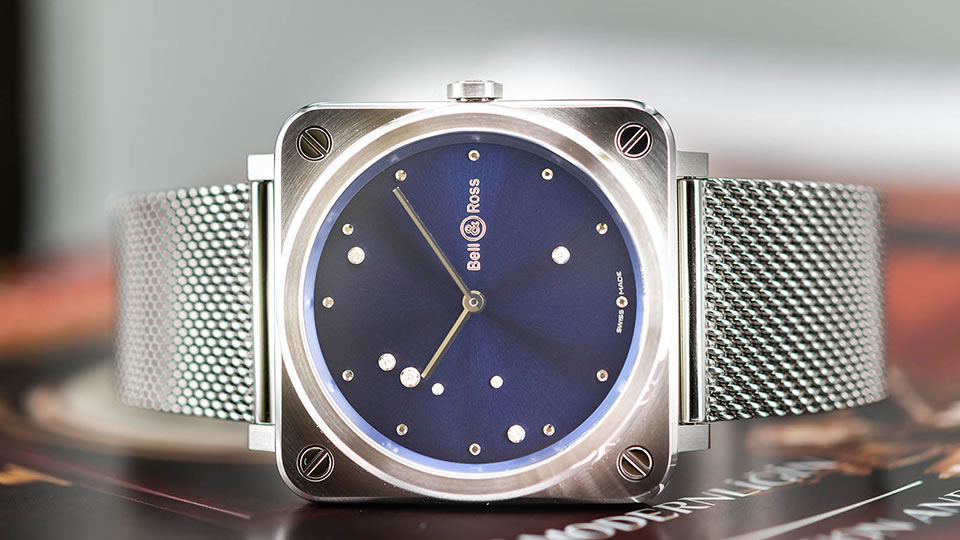 Bell & Ross BR S Blue Dial Diamond Eagle Quartz Watch BRS-EA