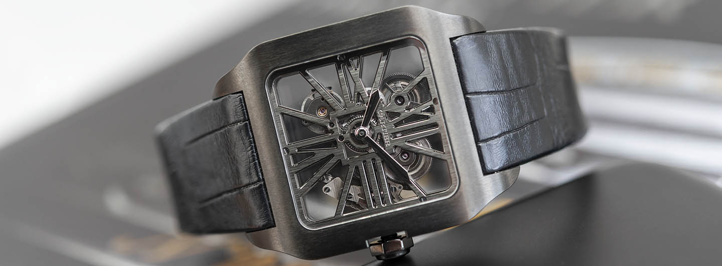 cartier santos dumont carbon skeleton titanium