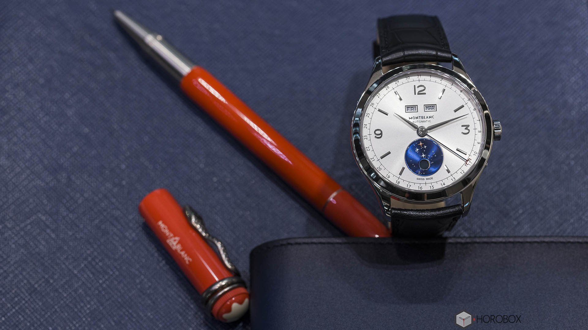 Rouge Et Noir Heritage Chronometrie Quantieme Complet Vasco da Gama Montblanc Stil HOROBOX