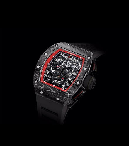 RM 011 Flyback Chronograph Black Night TZP Black Ceramic and NTPT Carbon Richard Mille HOROBOX