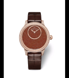 Petite Heure Minute 35mm Sunstone Diamonds Red Gold
